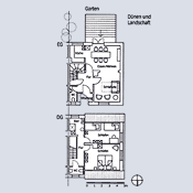 Grundriss Erdgeschoss und Dachgeschoss